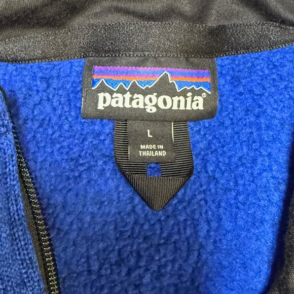 Patagonia Men’s Better Sweater 1/4 Zip Pullover Large Blue Fleece – Elastic Logo - Picture 5 of 9